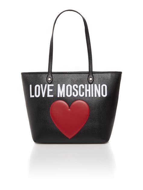 moschino black tote large handbag